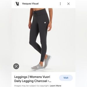 Vuori Daily Leggings, Charcoal, size XS